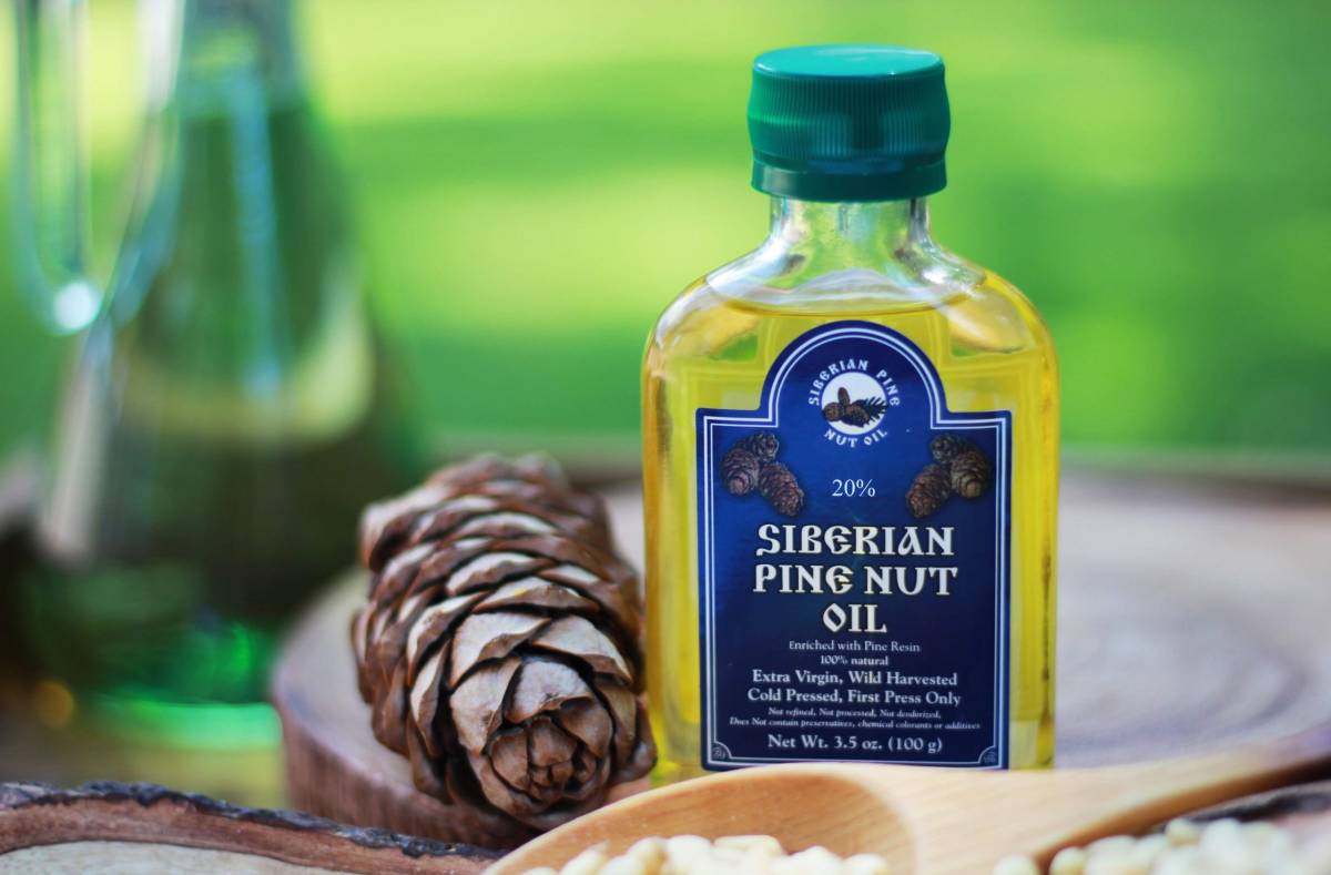 Pine Nut Oil with Pine Resin, Extra Virgin, 3.4 Fl Oz - Siberian