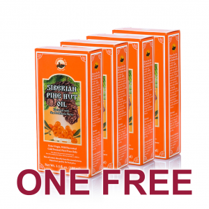 Buy 3 Siberian Pine Nut Oil enriched with Sea Buckthorn and Get 1 FREE!