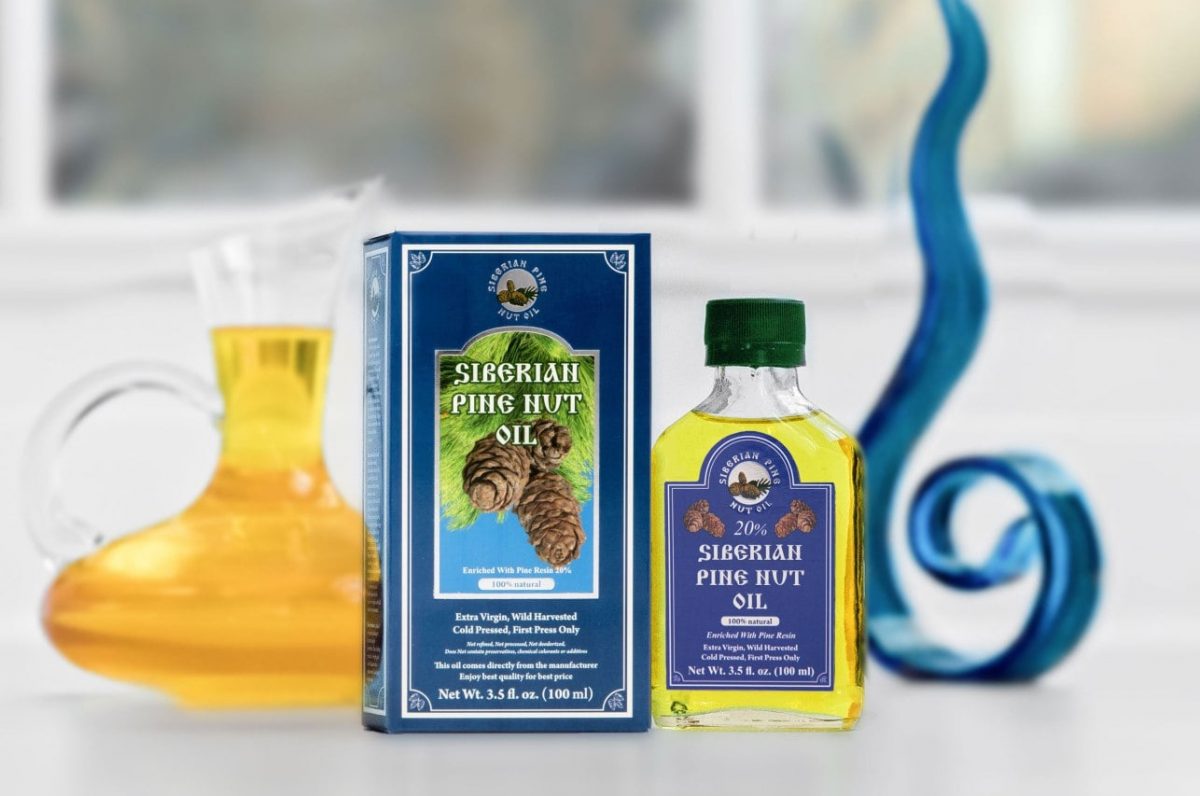 Pine nut oil enriched with pine resin for treating the stomach and intestines