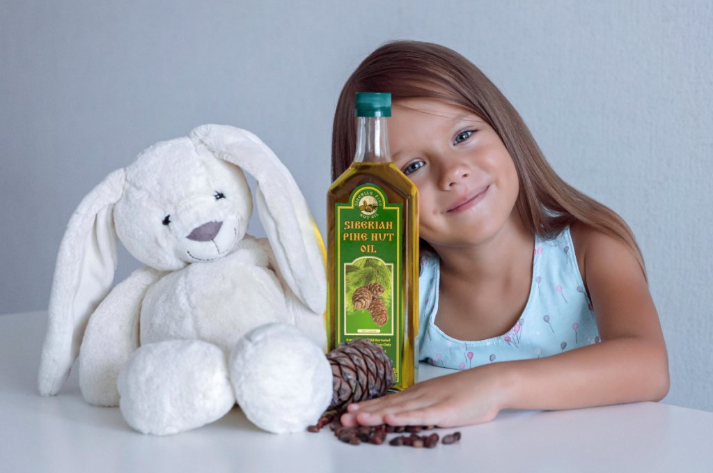 Pine nut oil for dysbacteriosis in adults and children